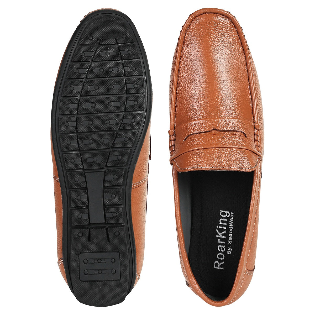 Tan Leather Loafers for Men - SeeandWear