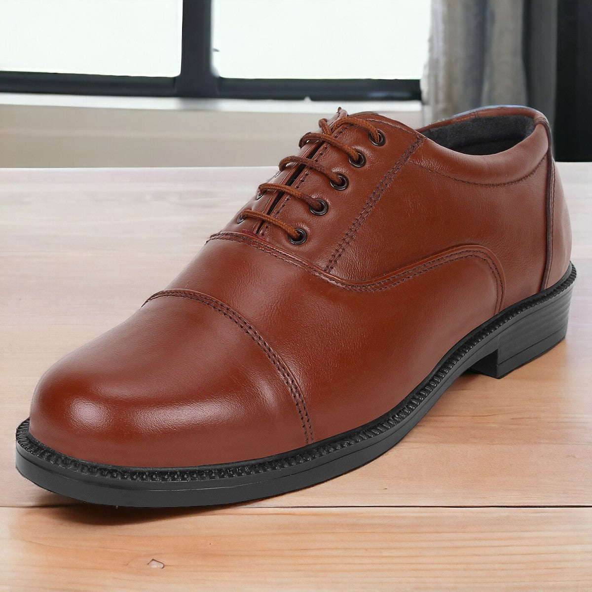 Police Uniform Shoes Brown for Men - SeeandWear