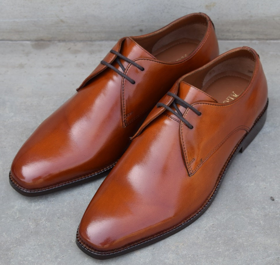 Grant Handmade Leather Sole Derby Shoes - SeeandWear