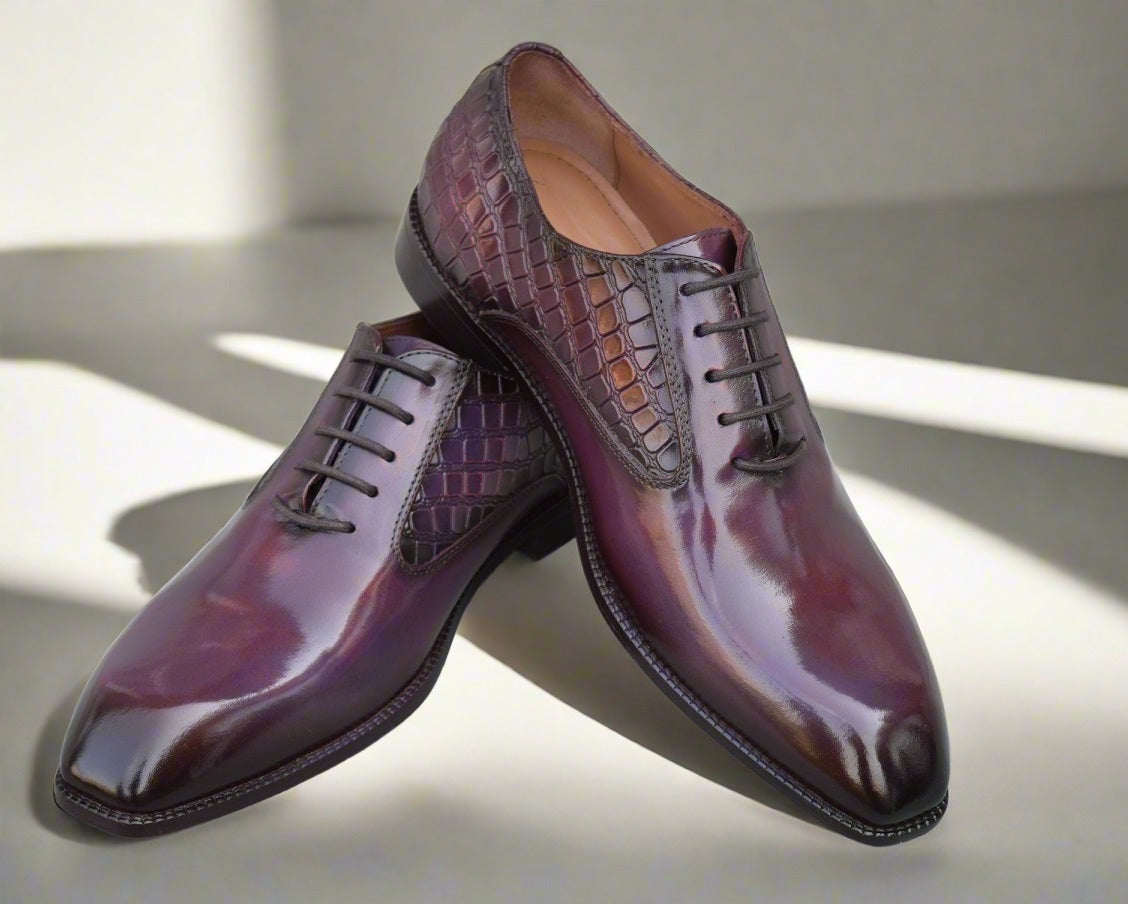 Greyson Handpatina Wholecut Leather Shoes - SeeandWear