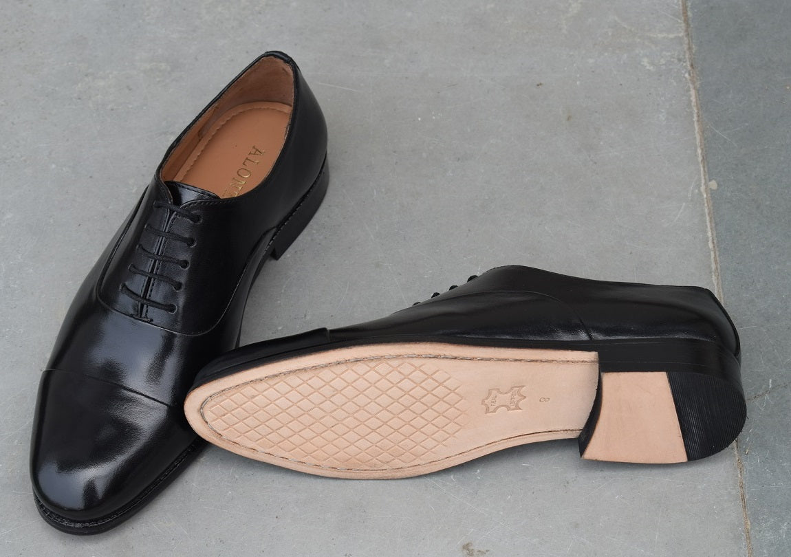 Kasper Oxford Leather Sole Shoes - SeeandWear