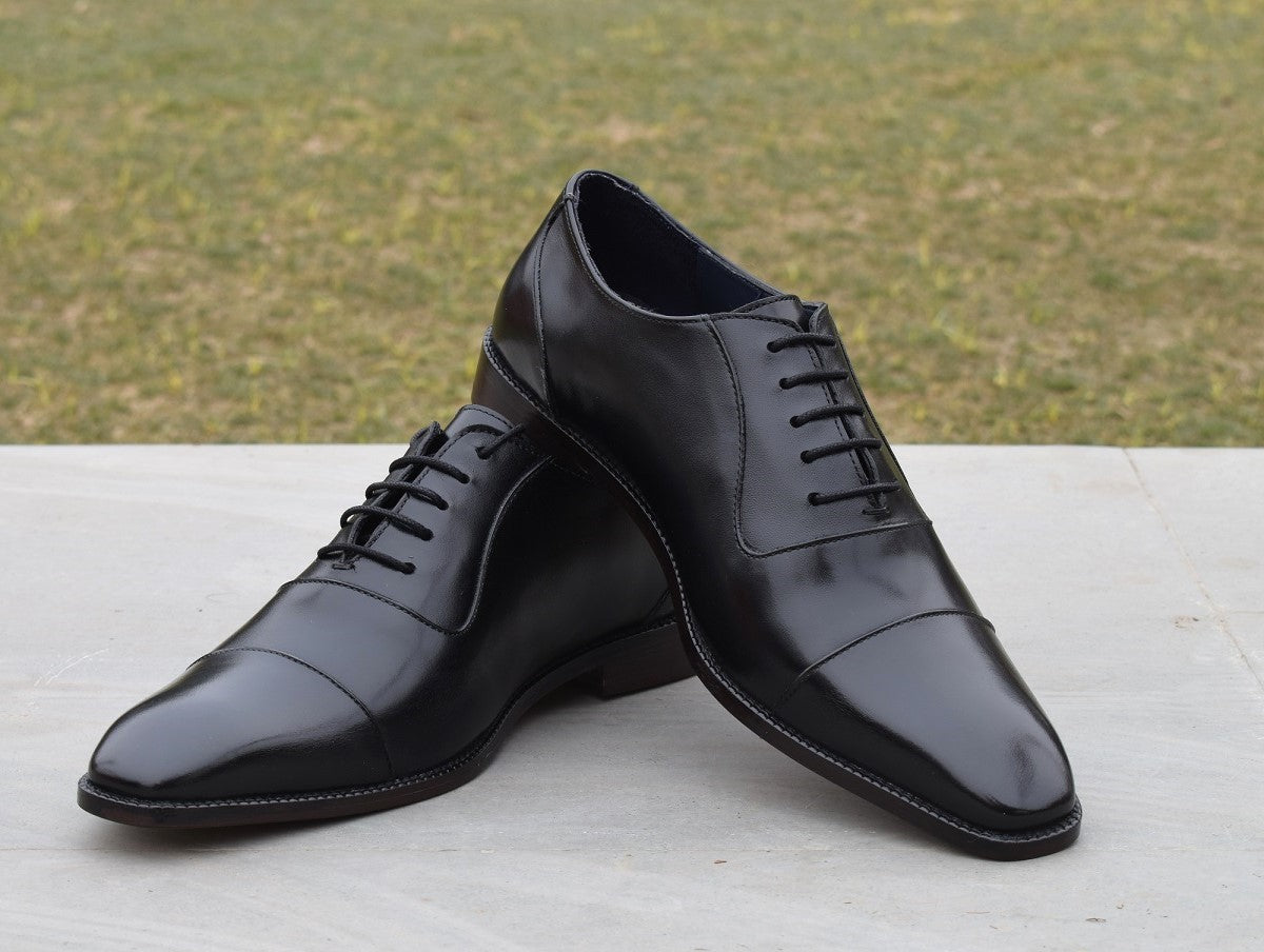 Grant Handmade Leather Sole Oxford Shoes - SeeandWear