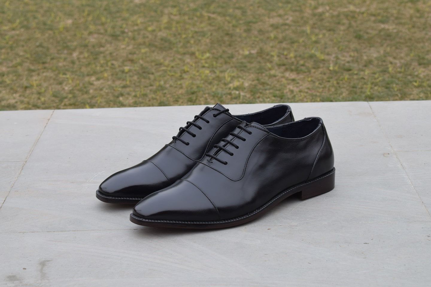 Grant Handmade Leather Sole Oxford Shoes - SeeandWear