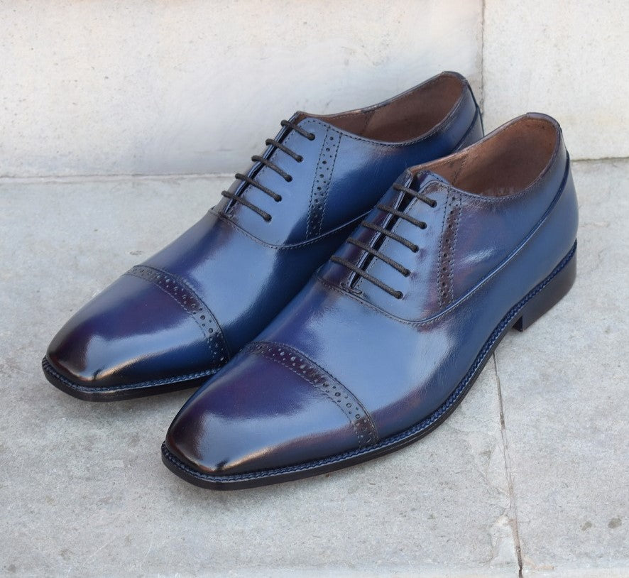 Robert Sapphire Handmade Leather Shoes - SeeandWear