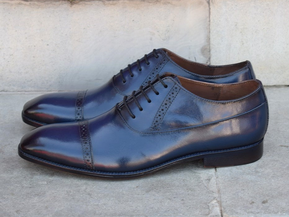 Robert Sapphire Handmade Leather Shoes - SeeandWear