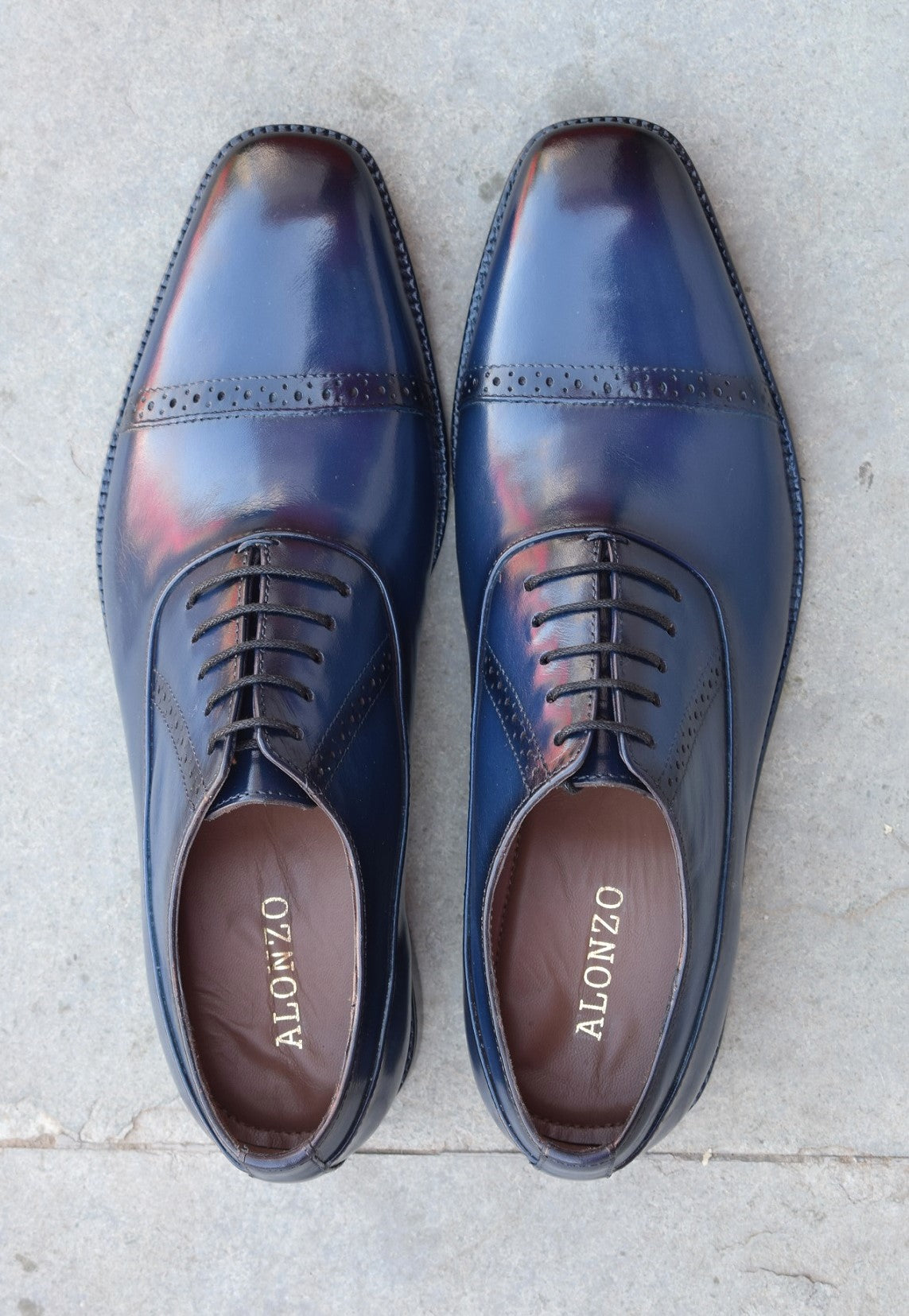 Robert Sapphire Handmade Leather Shoes - SeeandWear