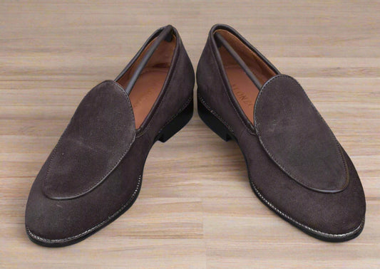 Adam Handmade Brown Suede Loafers