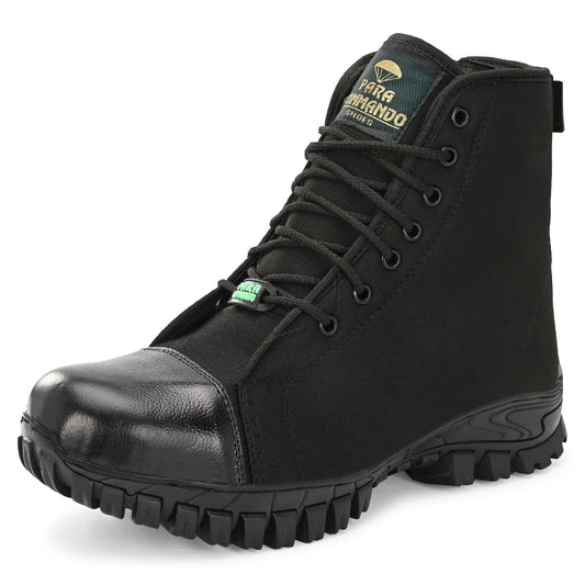 SeeandWear Zipper Jungle Boots for Men Army | Trekking | Antislippery Rubber Sole