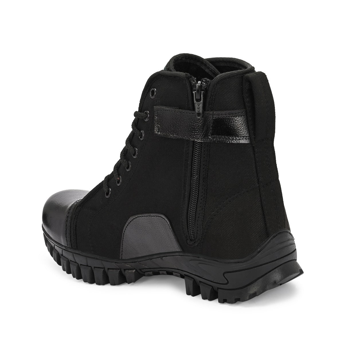 SeeandWear Zipper Jungle Boots for Men Army | Trekking | Antislippery Rubber Sole
