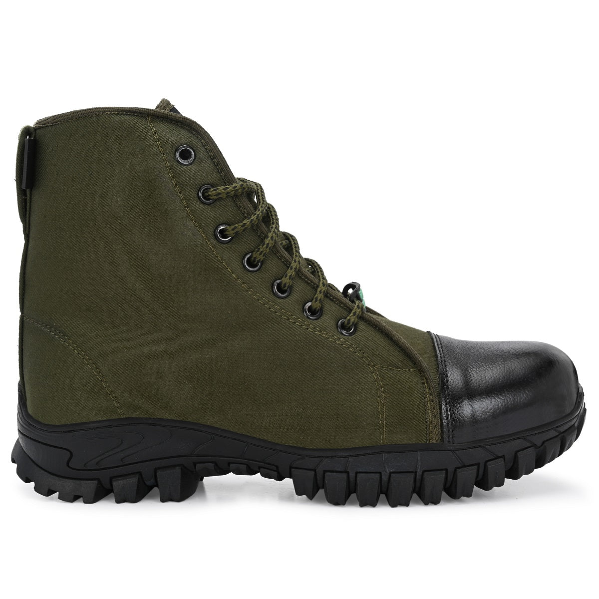 SeeandWear Zipper Jungle Boots for Men Army | Trekking | Antislippery Rubber Sole