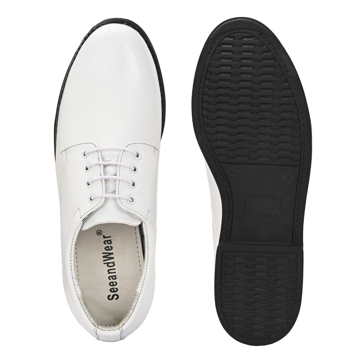 Navy Uniform Shoes White - Defective - SeeandWear