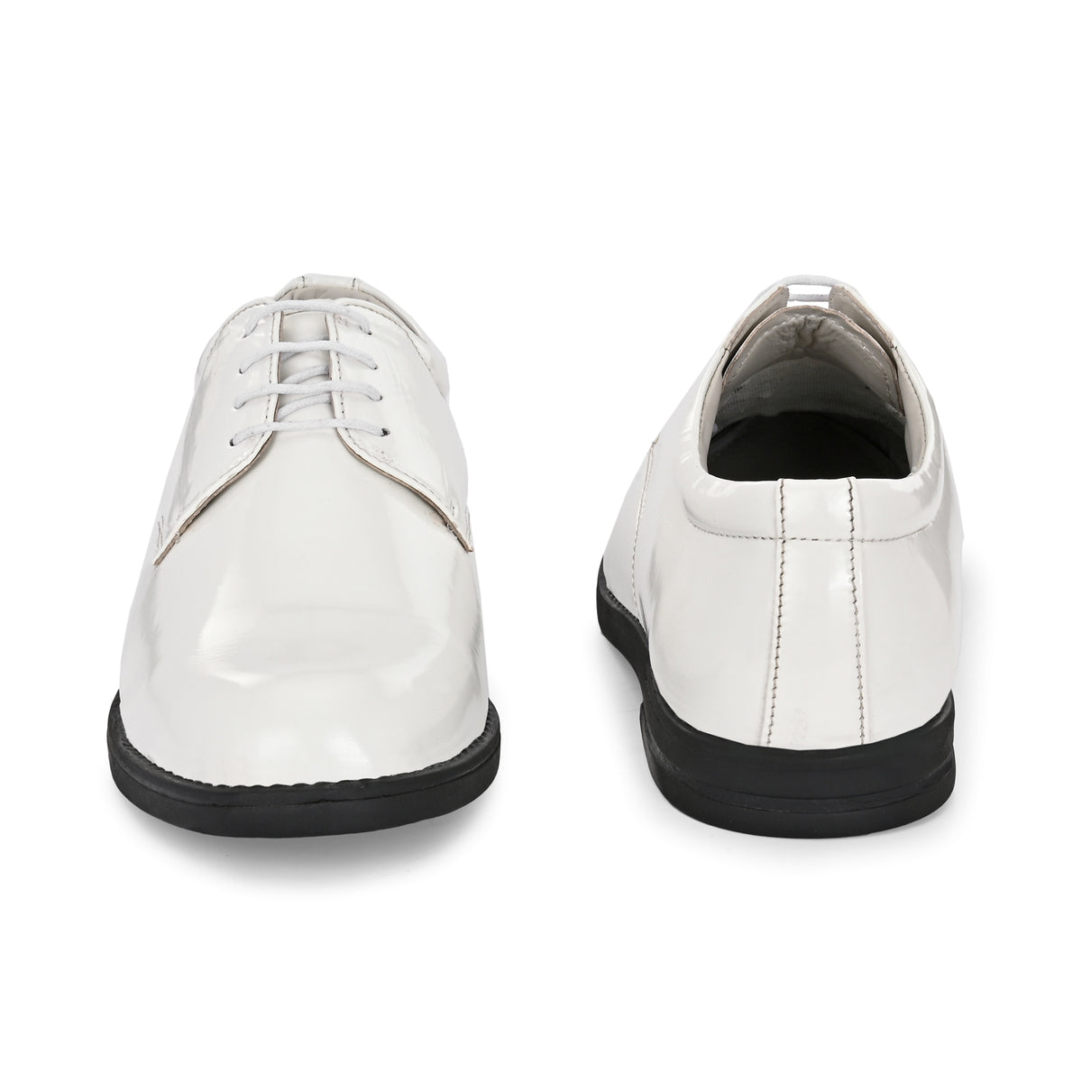 White Patent Leather High Gloss Navy Coast Guard Uniform Shoes