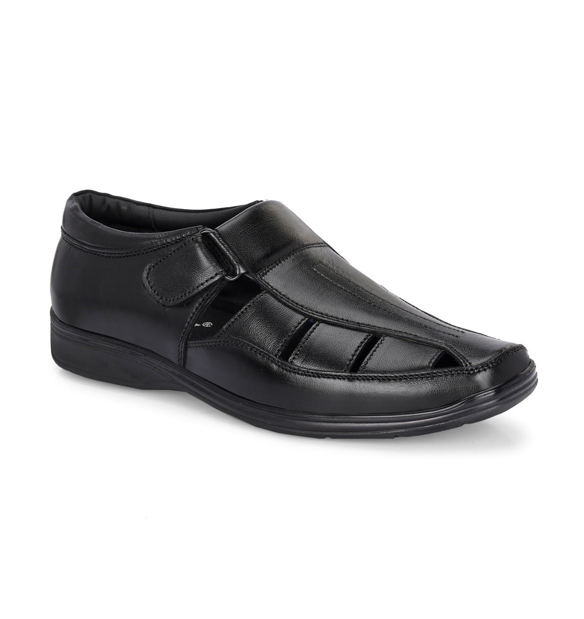 mens casual dress sandals Santimon Leather Shoes - Stylish Fashion Summer Fisherman Sandals with Adjustable Buckle & Breathable for Business Black 5.5 US these sandals offer durability while maintaining an elegant aesthetic for formal occasions like weddings or office wear Roman Sandals Mens Casual Dress