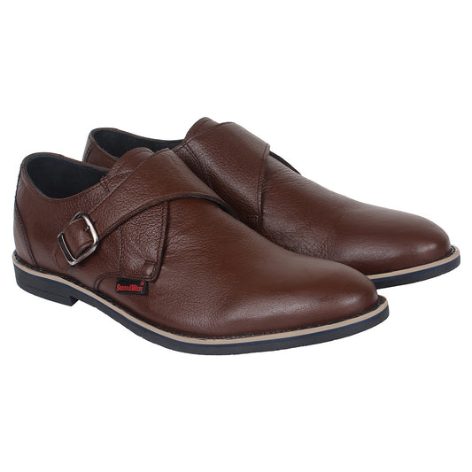 Brown Monk Strap Shoes -Defective - SeeandWear