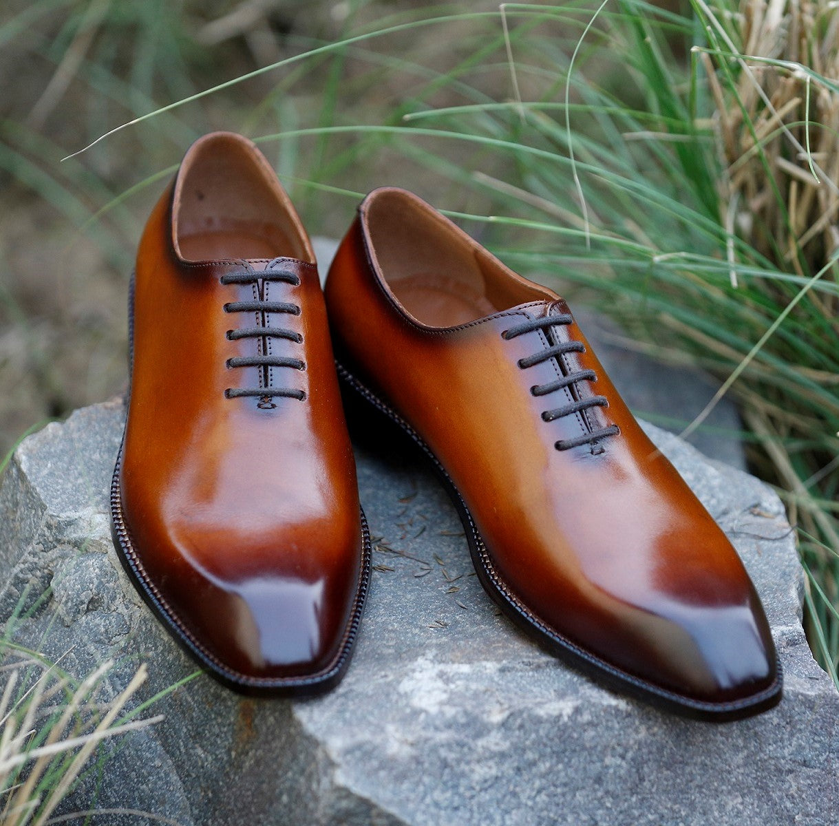 Greyson Wholecut Leather Sole Shoes - SeeandWear