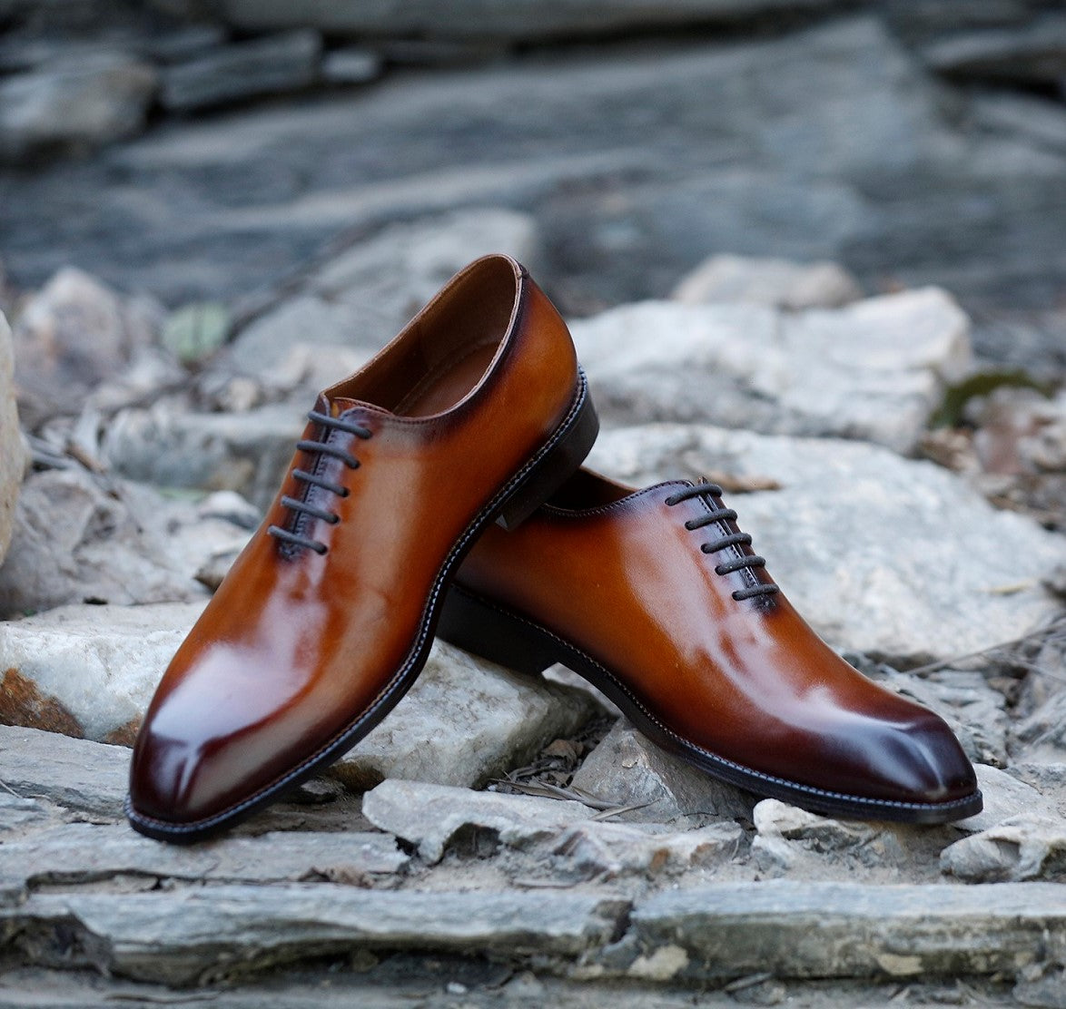 Greyson Wholecut Leather Sole Shoes - SeeandWear