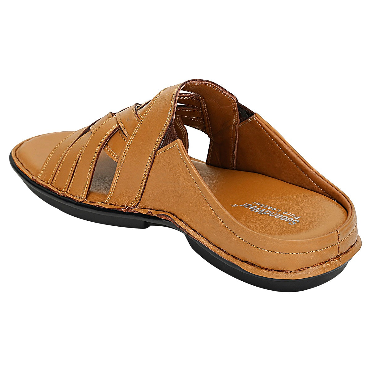 SeeandWear Men Leather Tan Sandal