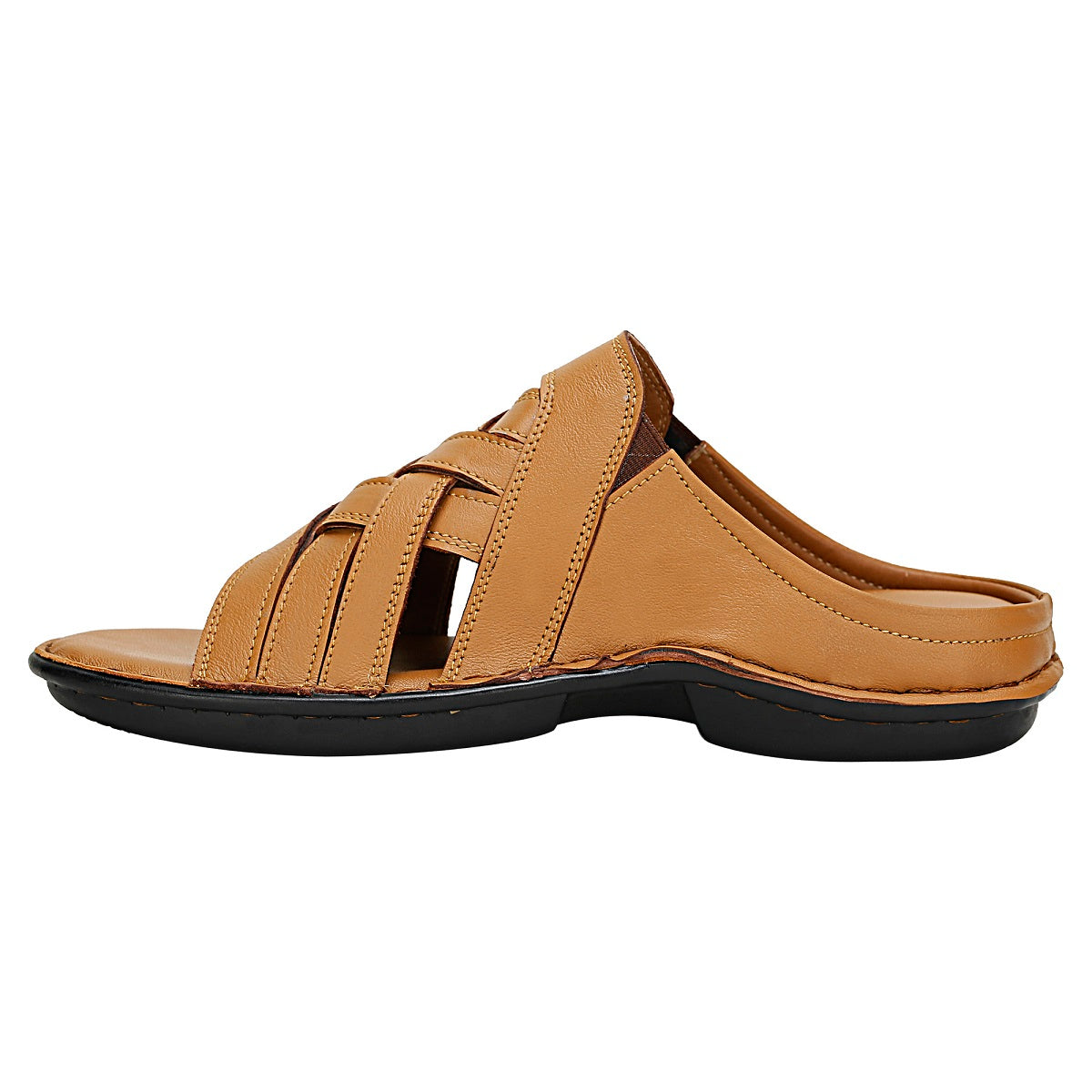 SeeandWear Men Leather Tan Sandal - SeeandWear