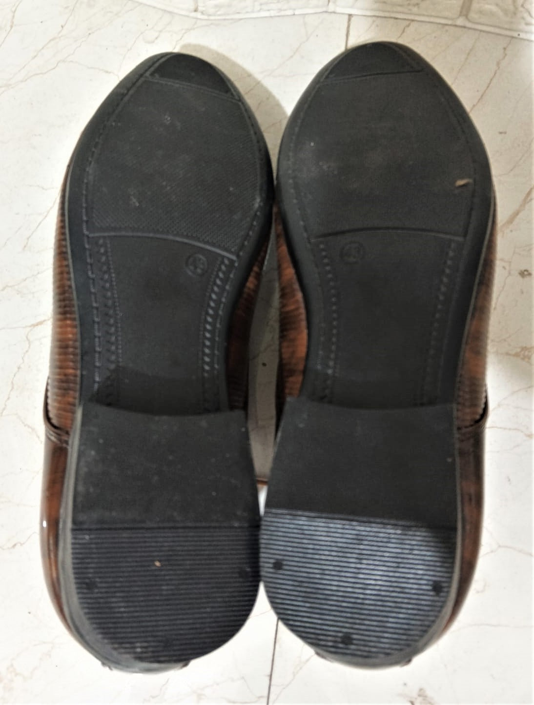 Brown patent Formal Shoes For Men