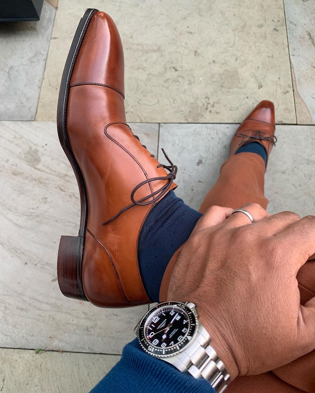 Grant Handmade Leather Sole Oxford Shoes - SeeandWear