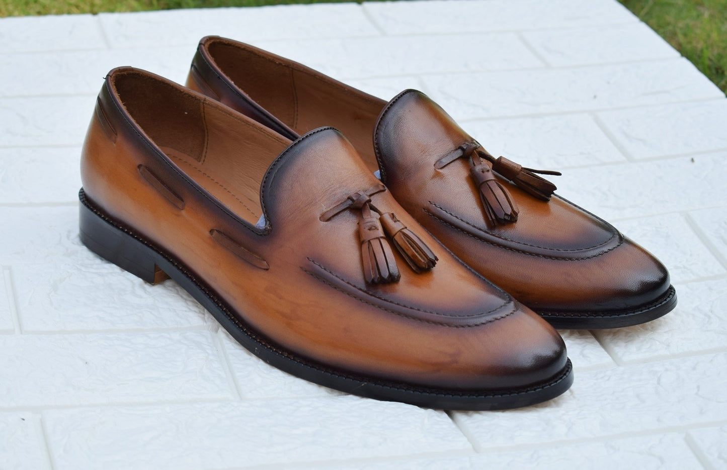Kasper Handmade Leather Sole Loafers - SeeandWear