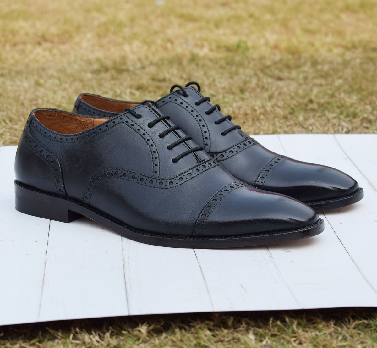 Grant Handmade Oxford Brogue Shoes - SeeandWear