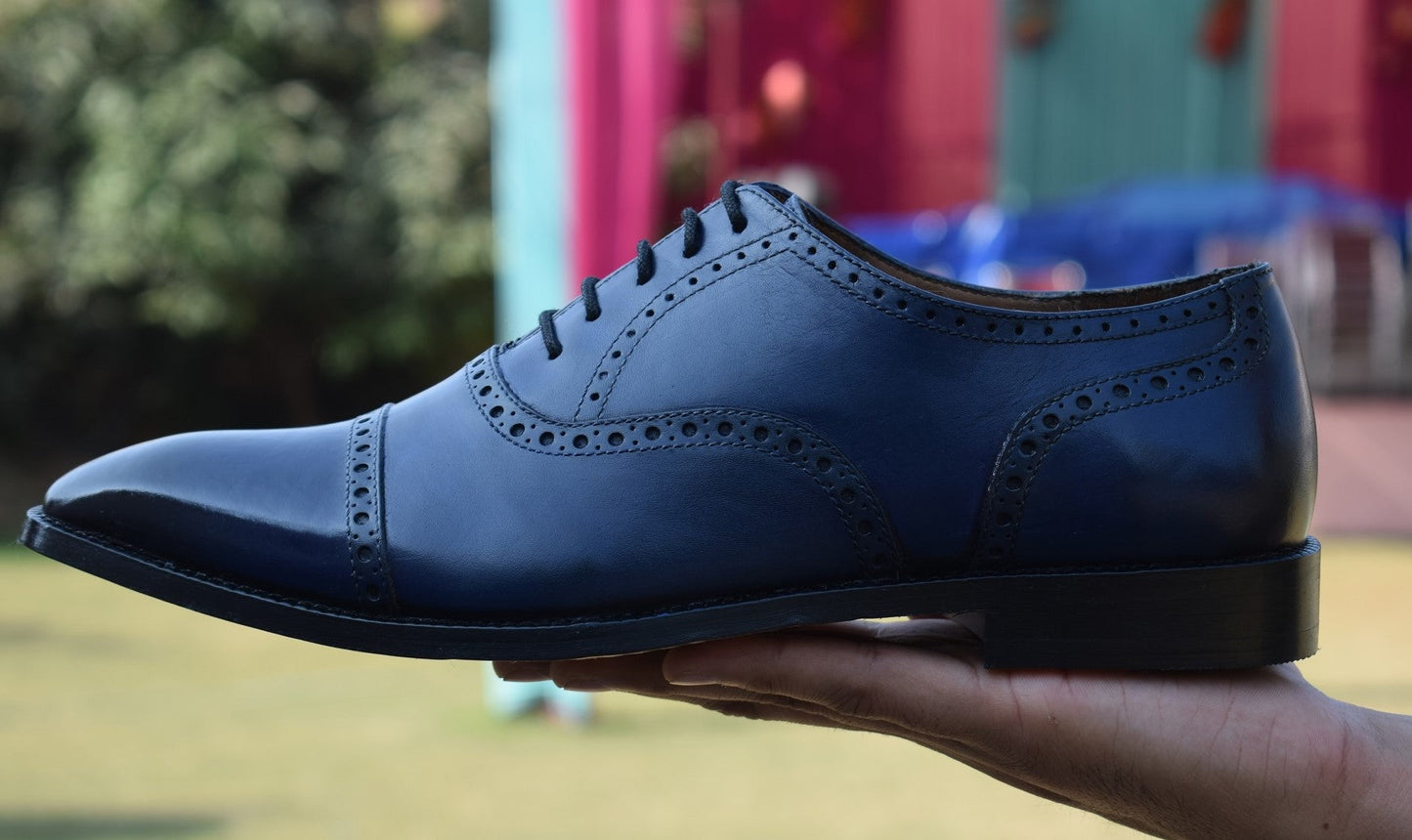 Grant Sapphire Handmade Leather Shoes - SeeandWear
