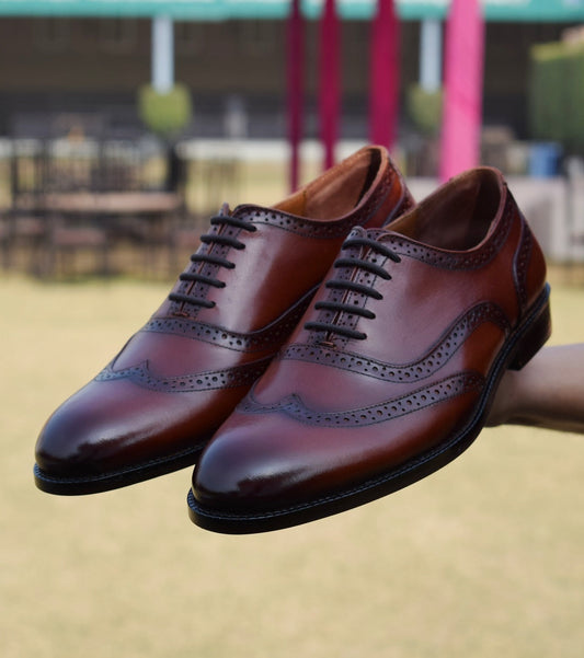 Rosewood Handmade Brogue Shoes - SeeandWear