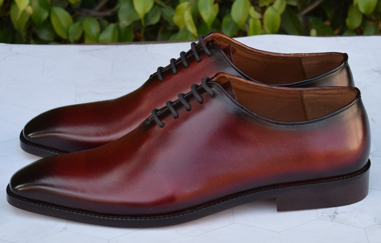 Grant Wine Wholecut Shoes - SeeandWear