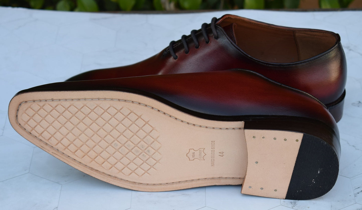Grant Wine Wholecut Shoes - SeeandWear
