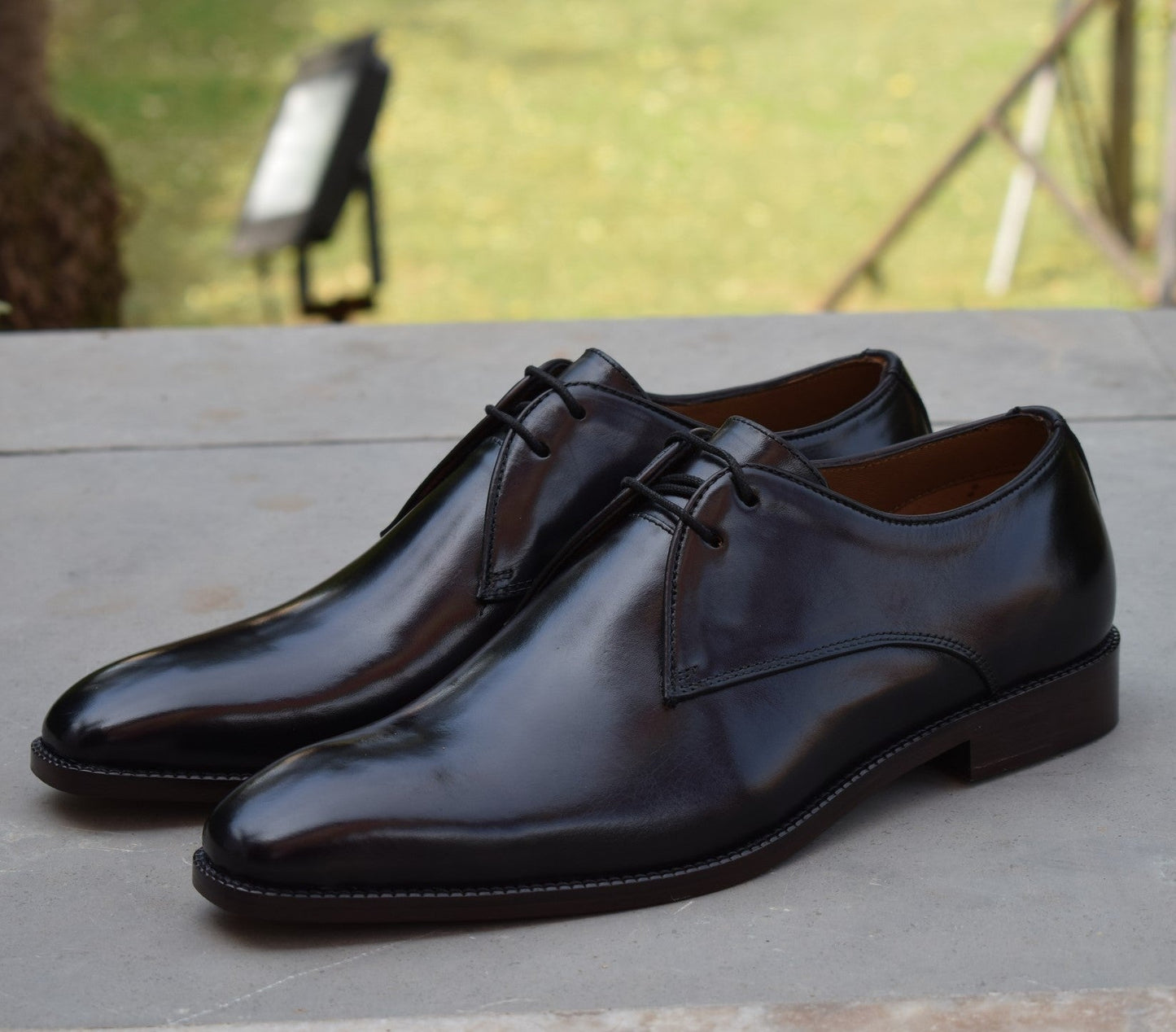 Grant Handmade Leather Sole Derby Shoes - SeeandWear