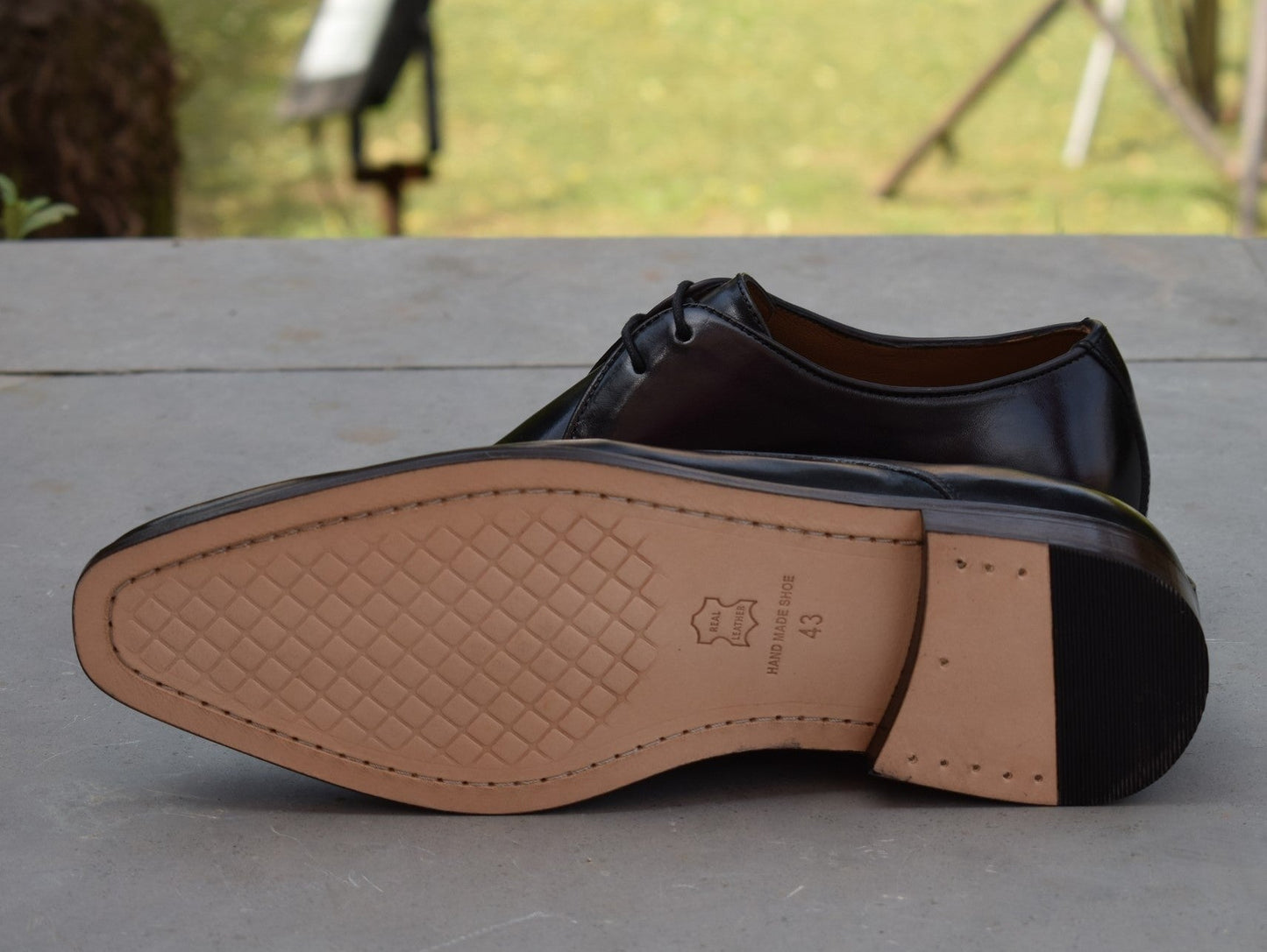 Grant Handmade Leather Sole Derby Shoes - SeeandWear