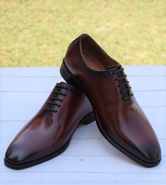 Grant Handmade Wholecut Leather Sole Shoes - SeeandWear