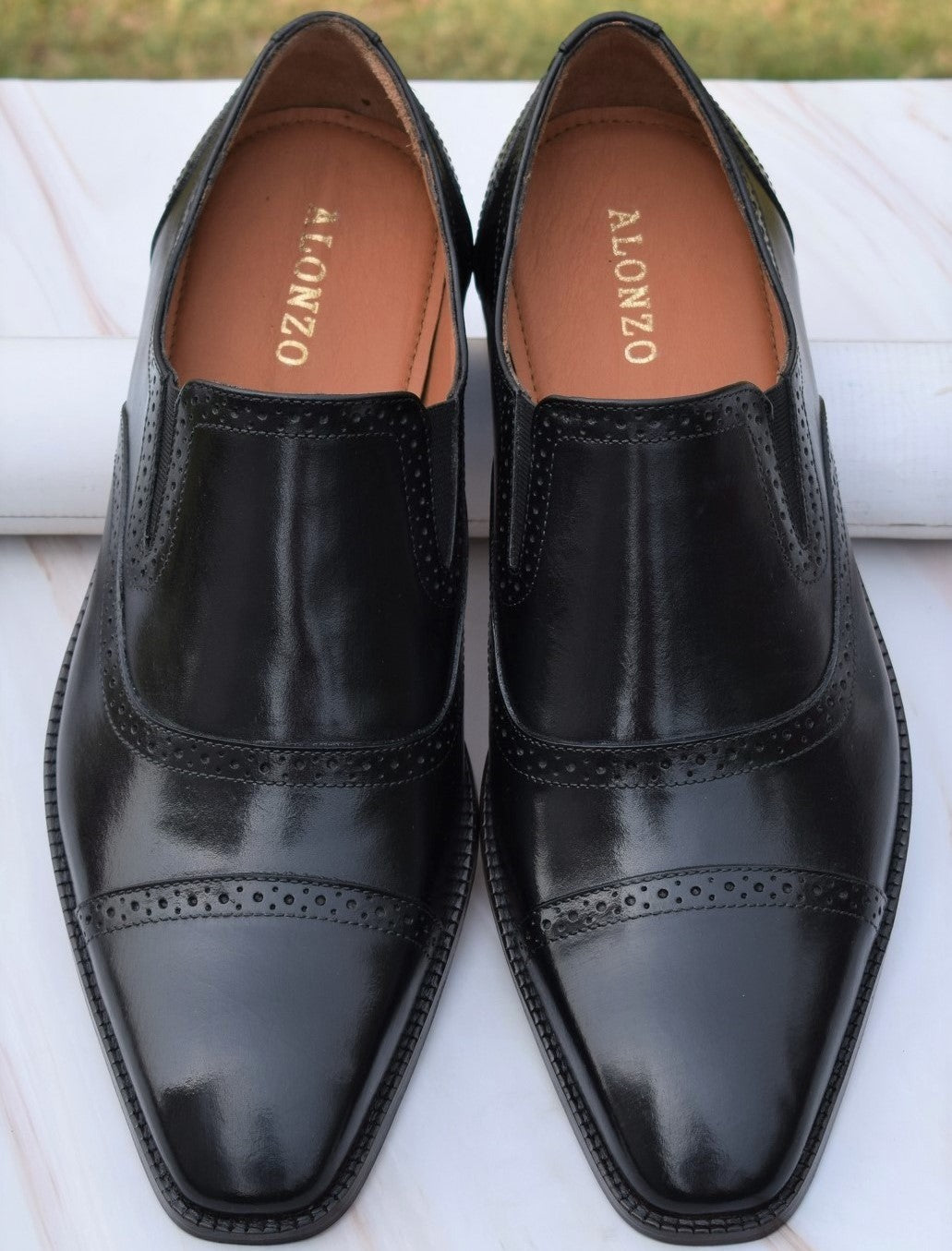Grant Slipon Brouge Handmade Shoes for Men - SeeandWear