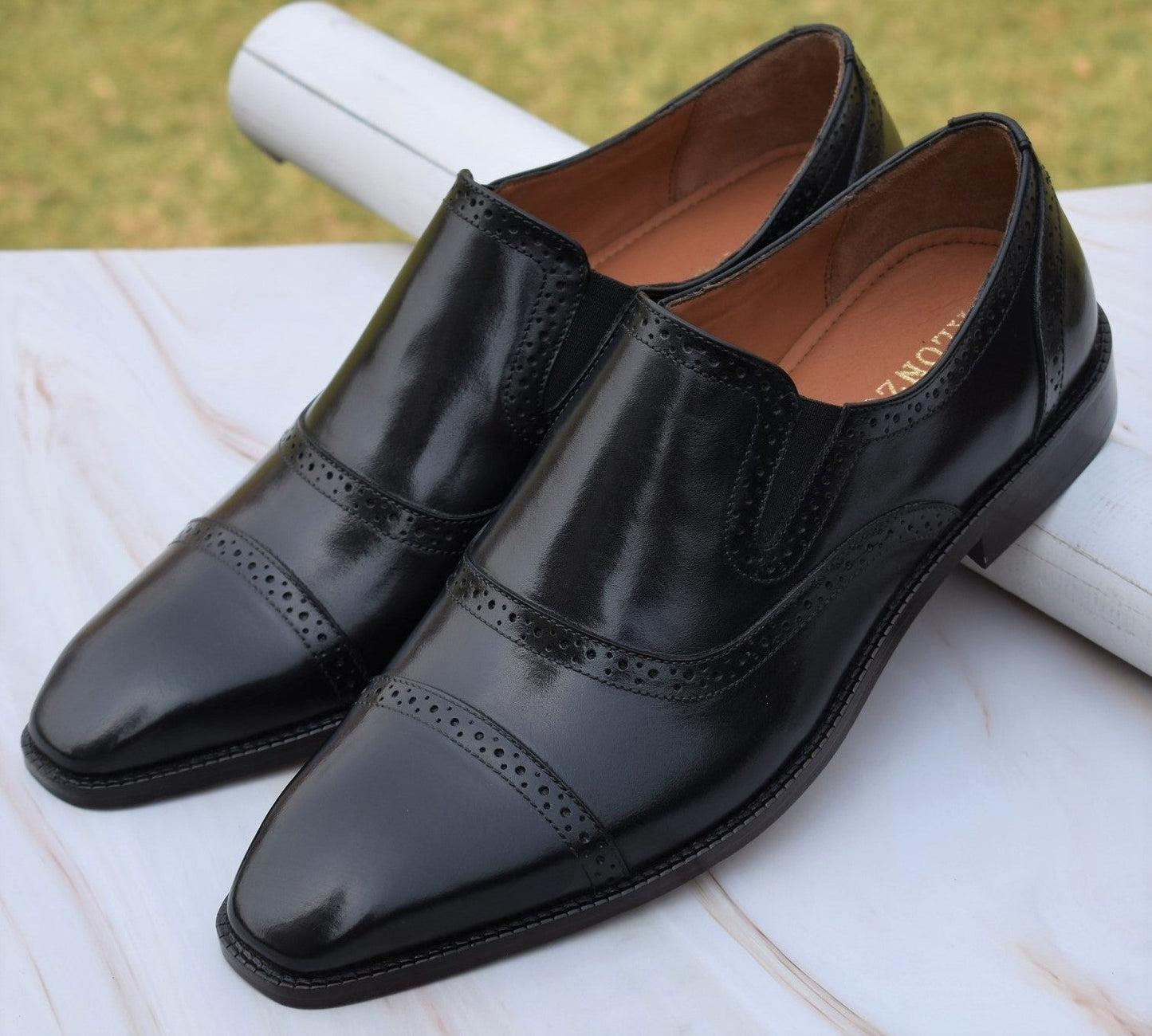Grant Slipon Brouge Handmade Shoes for Men - SeeandWear