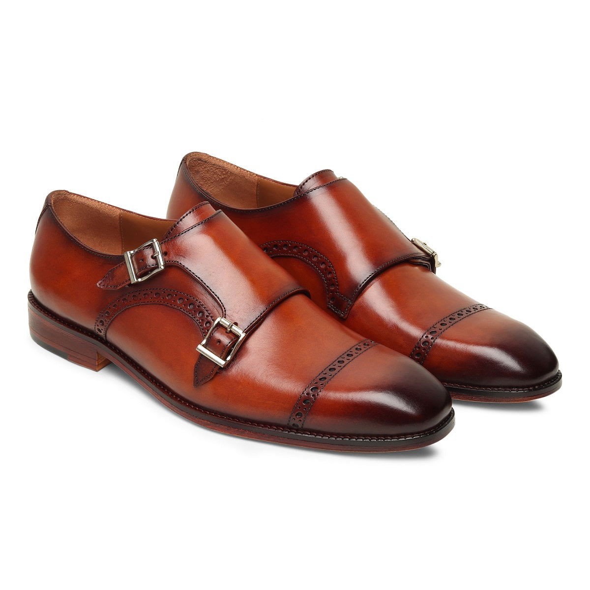 Style Double Monk Strap Handmade Shoes - SeeandWear