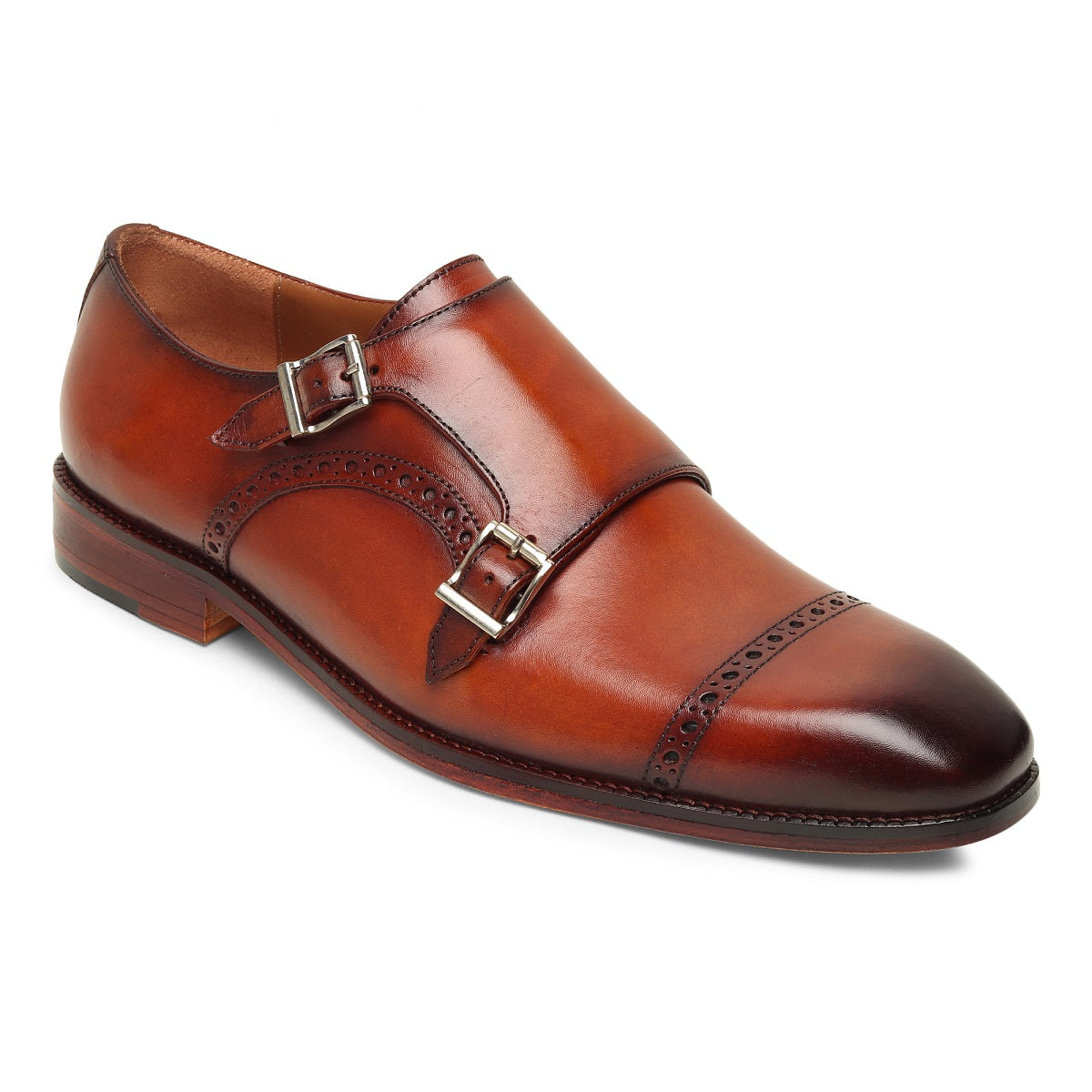 Style Double Monk Strap Handmade Shoes - SeeandWear