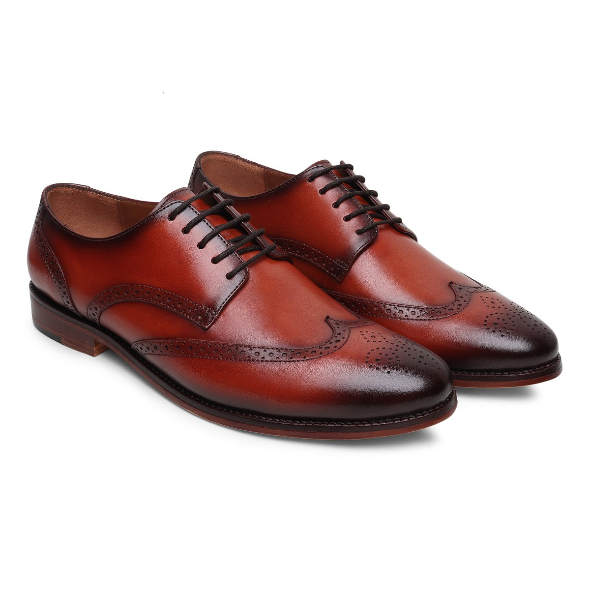 Kasper Brogue Leather Sole Shoes - SeeandWear