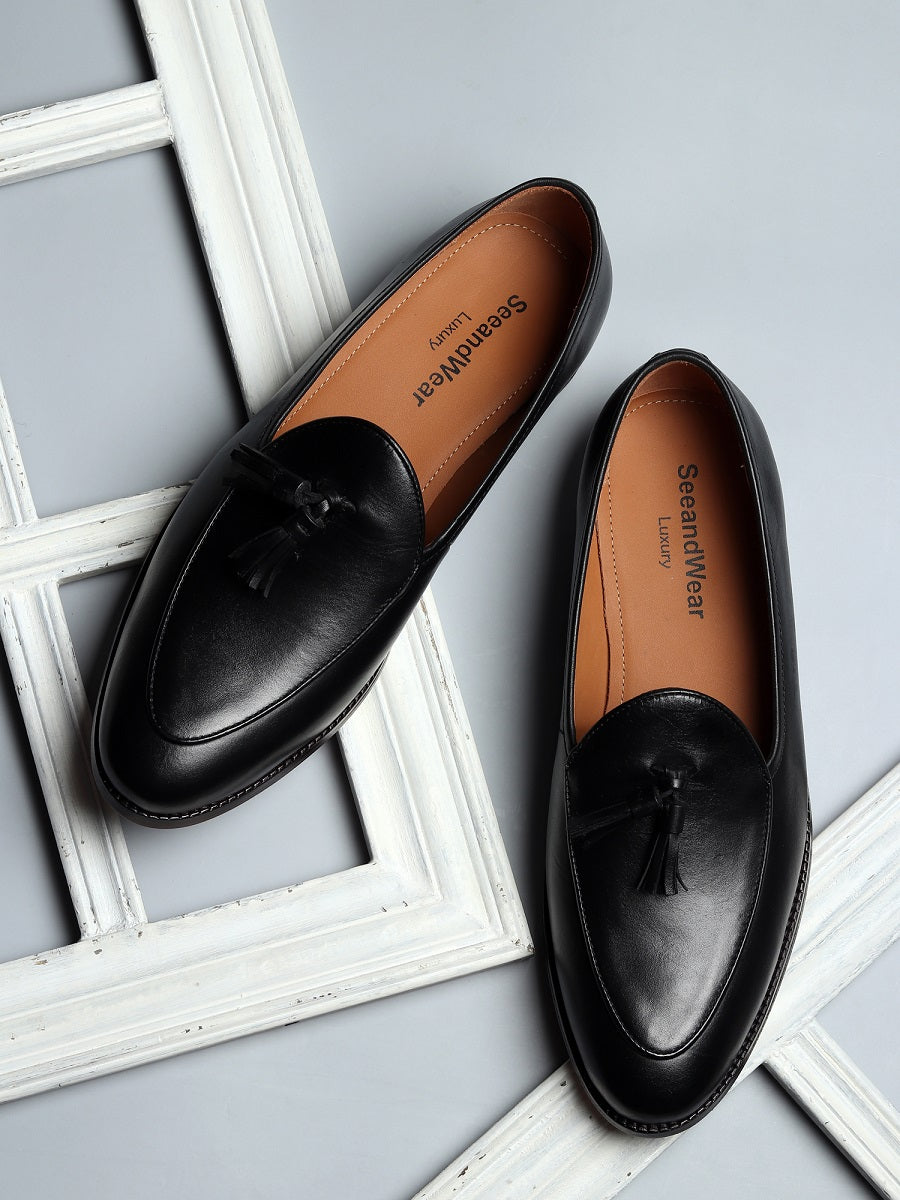 Lorenzo Tassel Leather Sole Shoes - SeeandWear