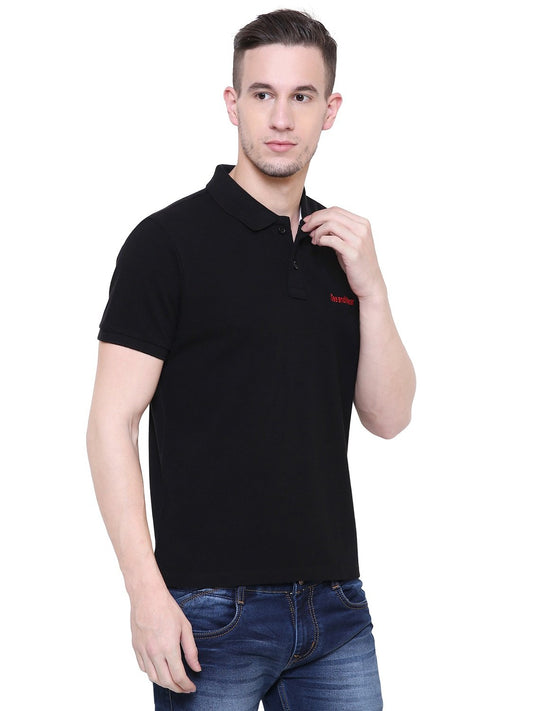 SeeandWear Men's Polo Collar Black T-Shirt - SeeandWear