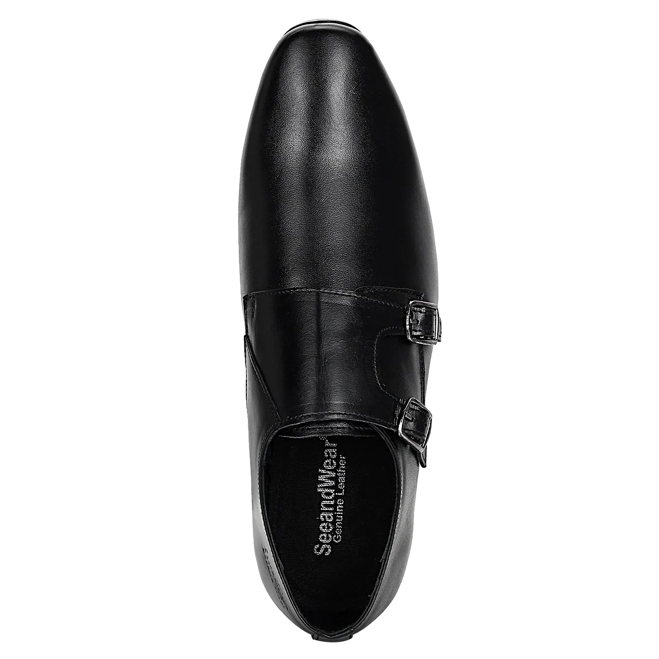 double monk strap shoes black-Defective - SeeandWear
