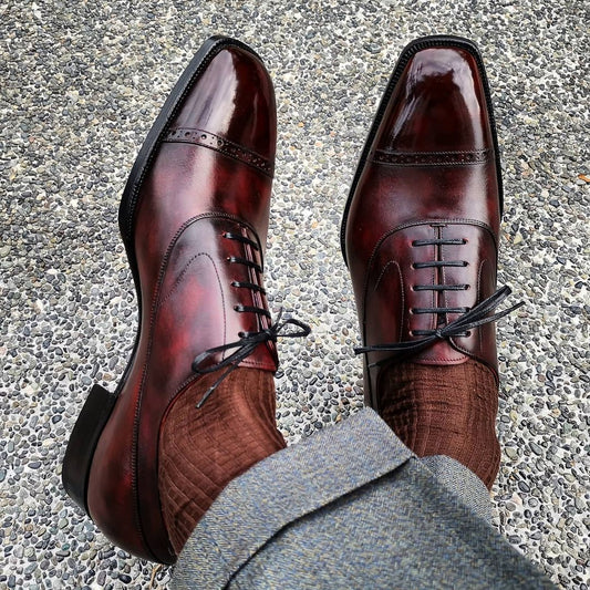 Robert Handmade Leather Brogue Shoes - SeeandWear