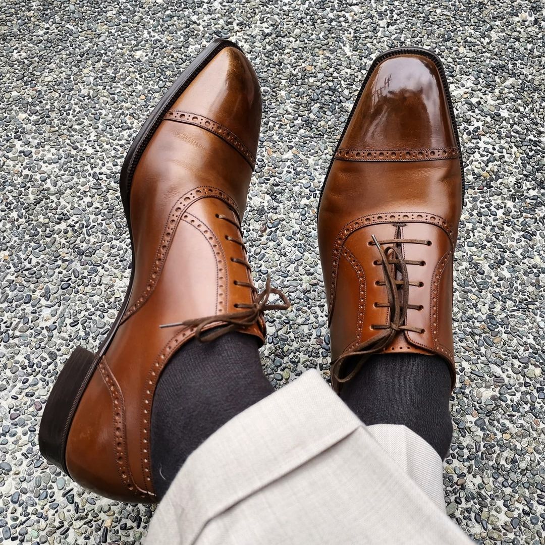 Robert Handmade Leather Brogue Shoes - SeeandWear