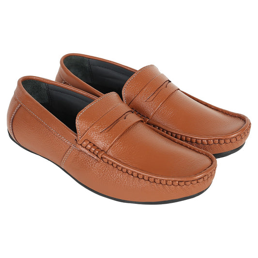 Tan Leather Loafers for Men