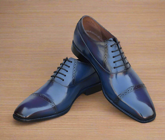 Robert Sapphire Handmade Leather Shoes - SeeandWear