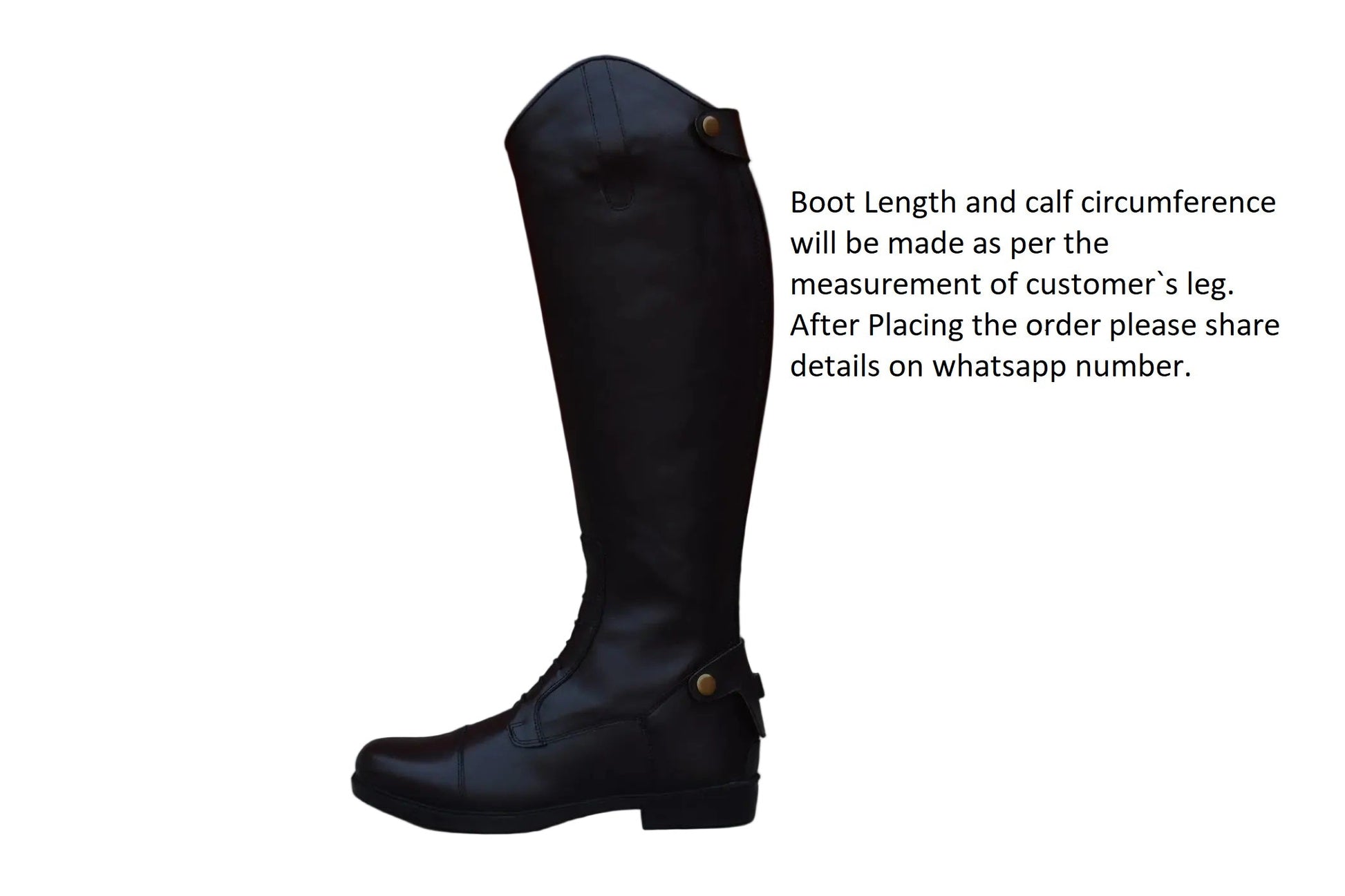 Men`s Horse Riding Leather Long Boots - Measurement as per Your Requirement | Check Video - SeeandWear