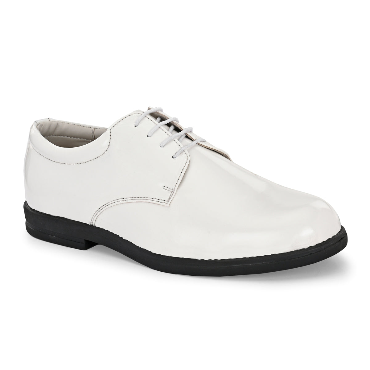 White Patent Leather High Gloss Navy Coast Guard Uniform Shoes