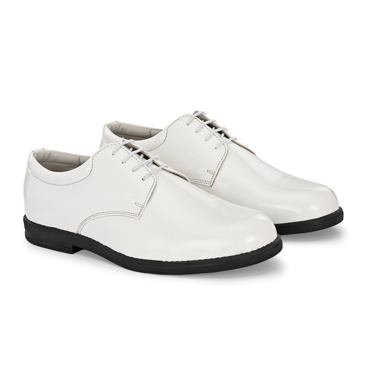 White Patent Leather High Gloss Navy Coast Guard Uniform Shoes