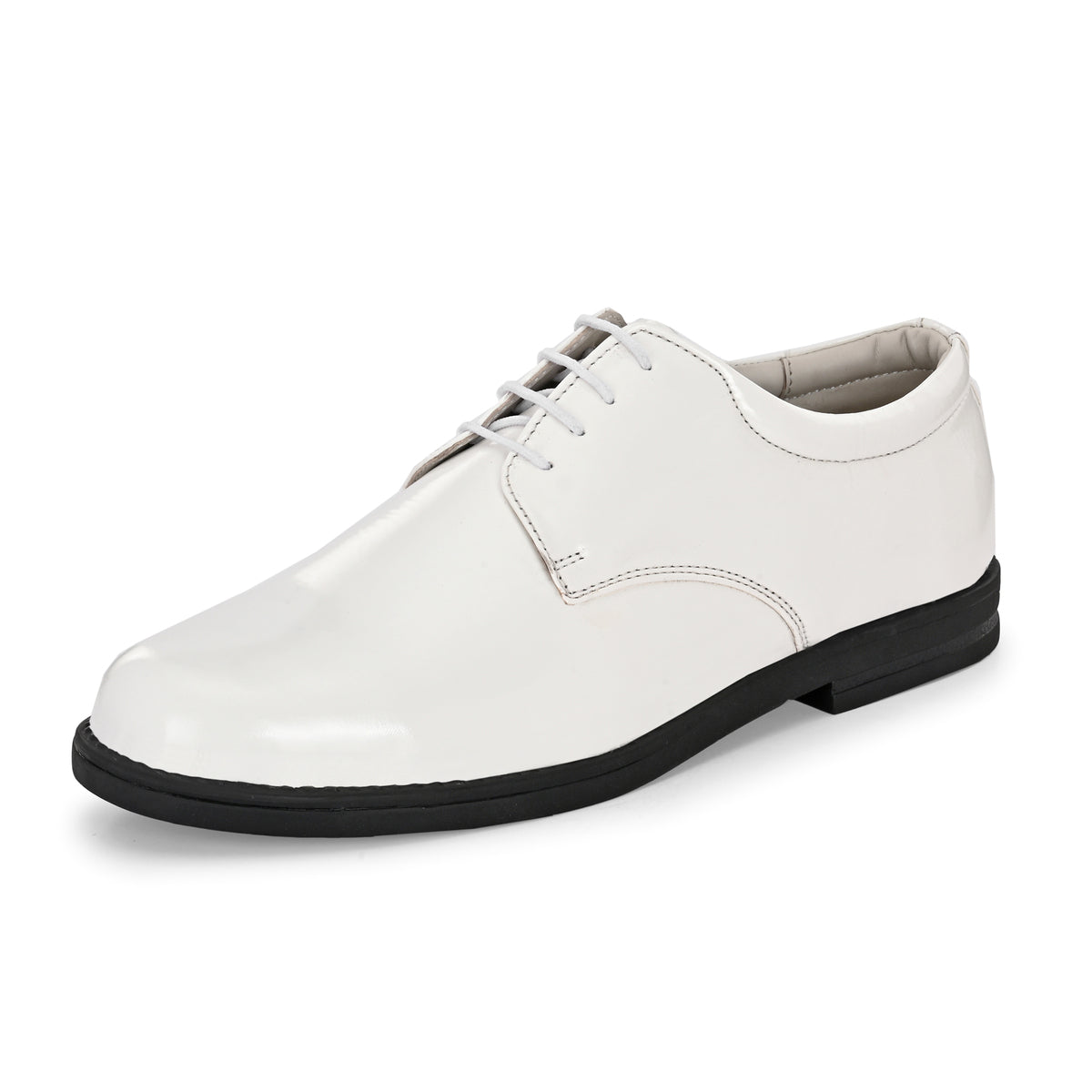 White Patent Leather High Gloss Navy Coast Guard Uniform Shoes