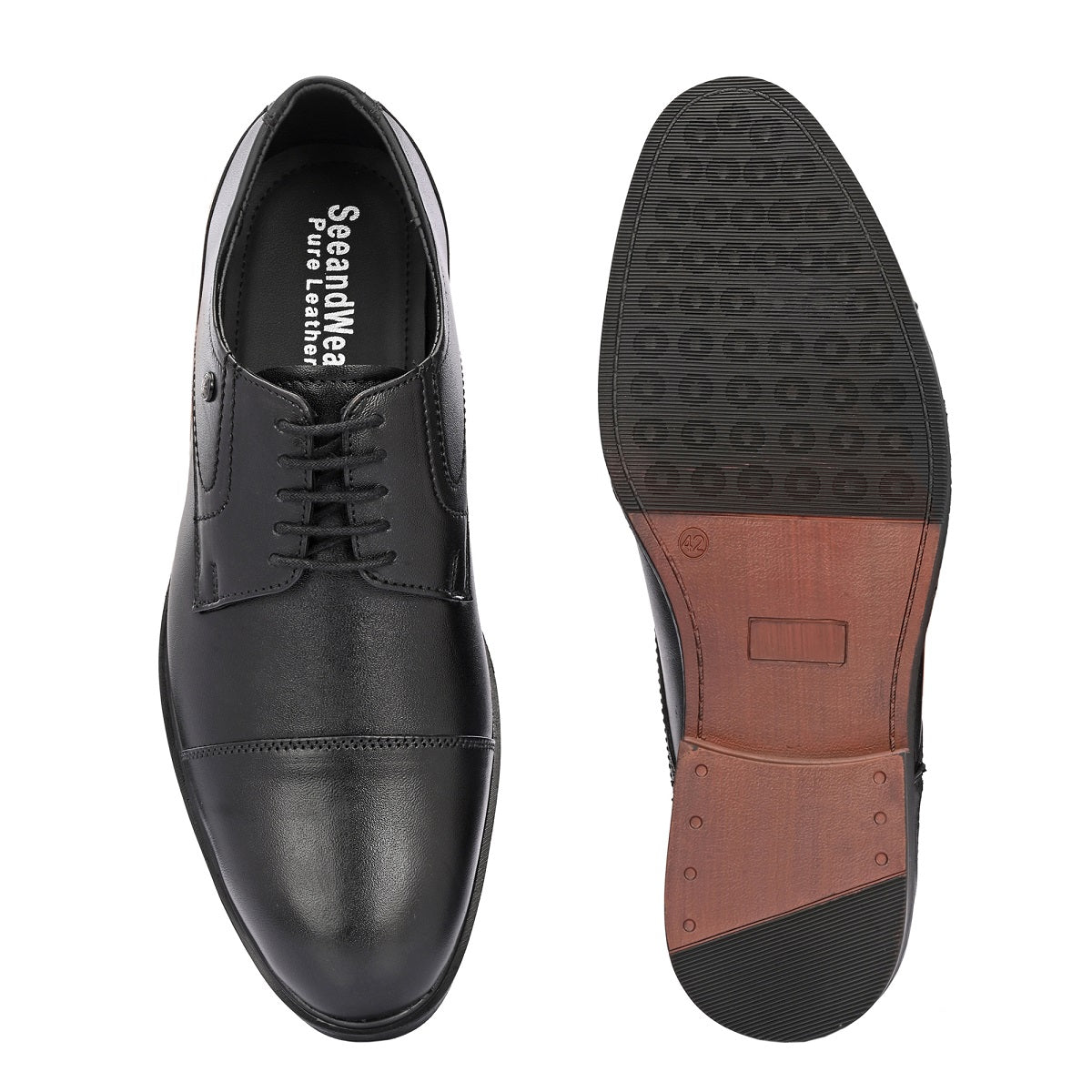 Toecap Leather Formal Shoes for Men